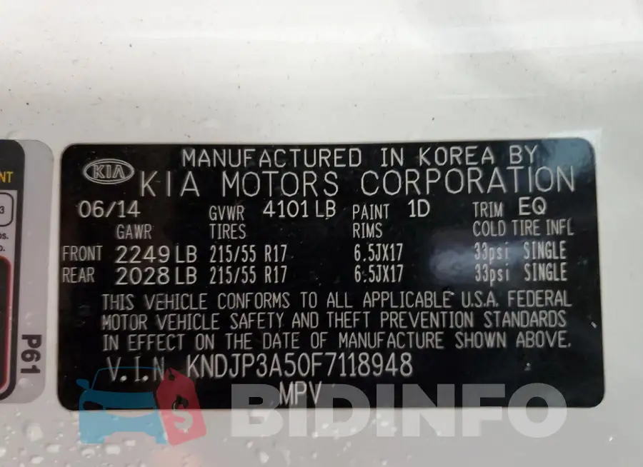 KNDJP3A50F7118948 Photo# 13