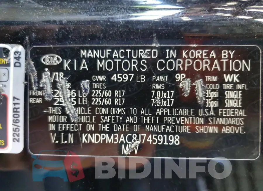 KNDPM3AC8J7459198 Photo# 13