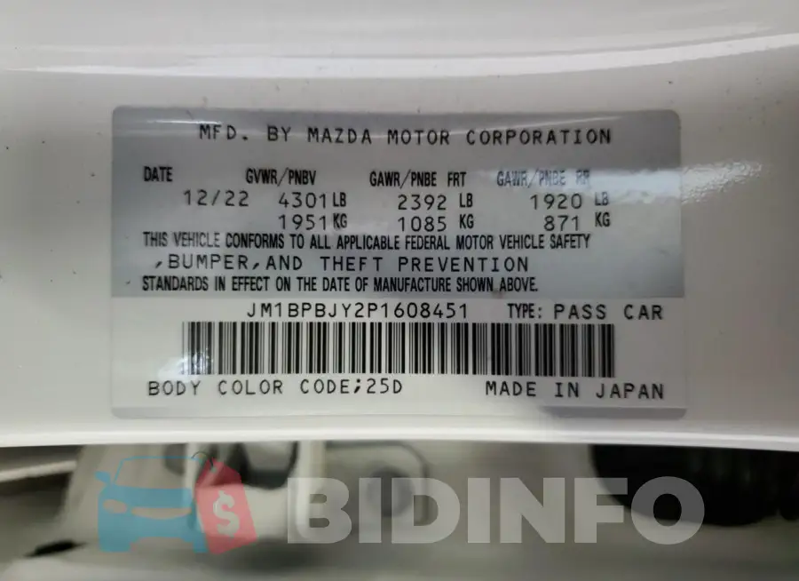 JM1BPBJY2P1608451 Photo# 13