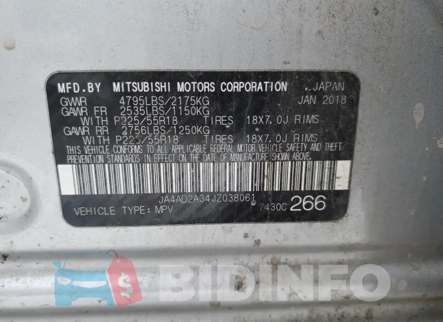 JA4AD2A34JZ038061 Photo# 14