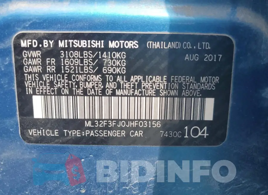 ML32F3FJ0JHF03156 Photo# 13