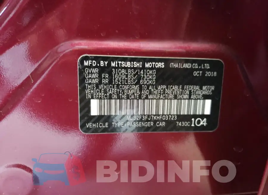 ML32F3FJ7KHF03723 Photo# 12