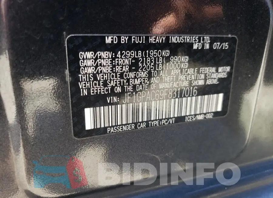 JF1GPAC69F8317016 Photo# 12