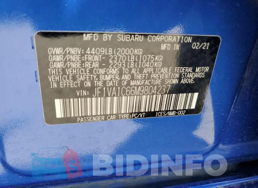 JF1VA1C66M9804237 Photo# 12