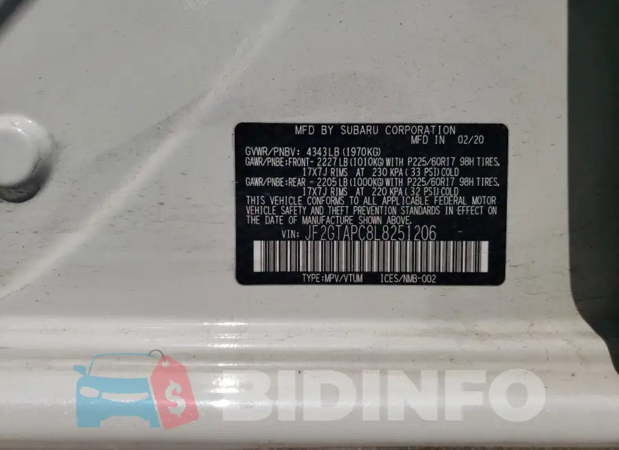 JF2GTAPC8L8251206 Photo# 12