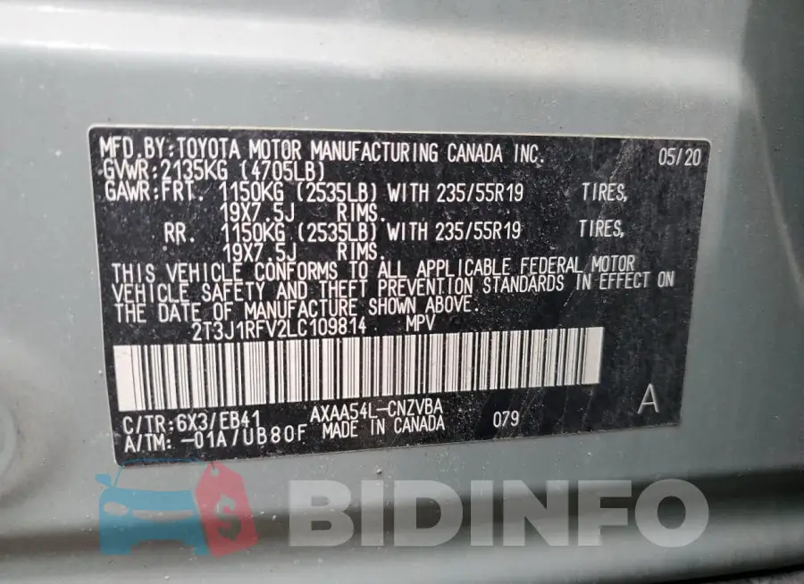 2T3J1RFV2LC109814 Photo# 13