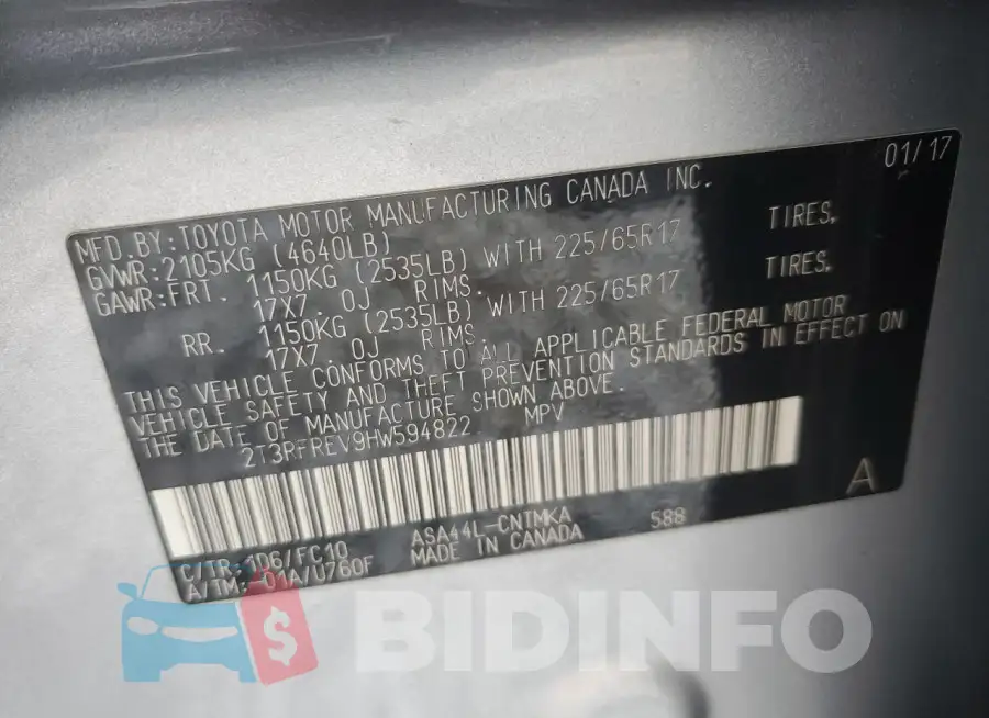2T3RFREV9HW594822 Photo# 12