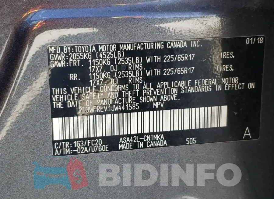 2T3WFREV1JW441585 Photo# 12