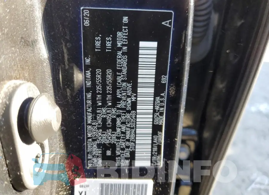 5TDFZRBH4LS035469 Photo# 13