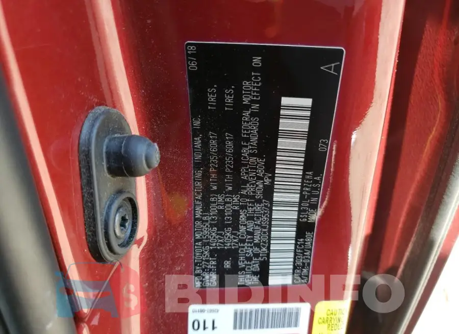 5TDKZ3DCXJS953737 Photo# 13