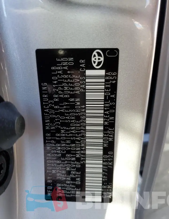 5YFB4MDE3PP026344 Photo# 12