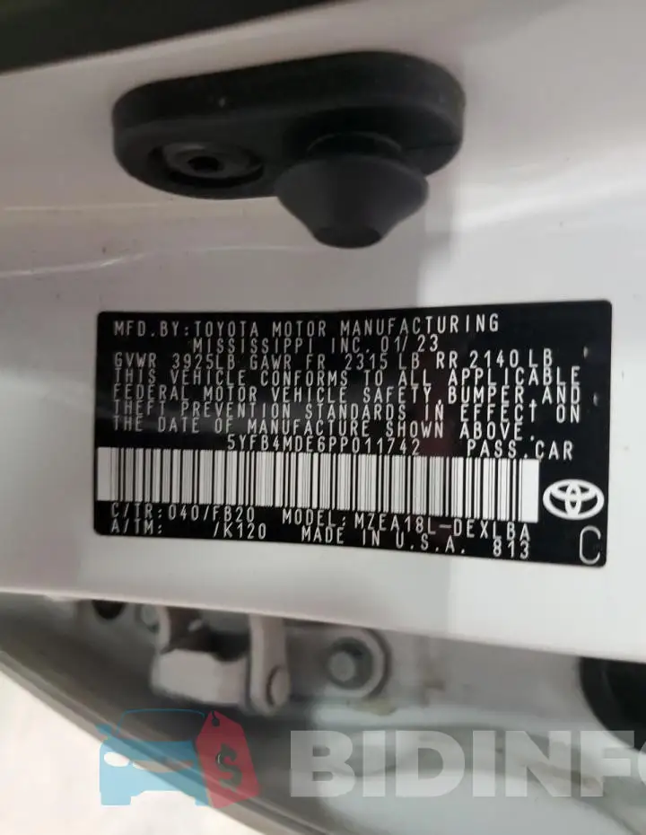 5YFB4MDE6PP011742 Photo# 12