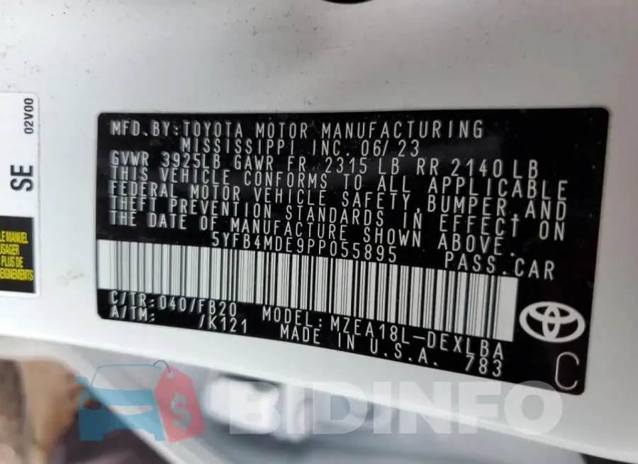 5YFB4MDE9PP055895 Photo# 12