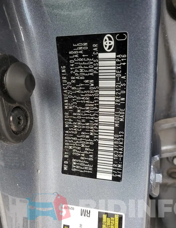 5YFEPRAE7LP113065 Photo# 12