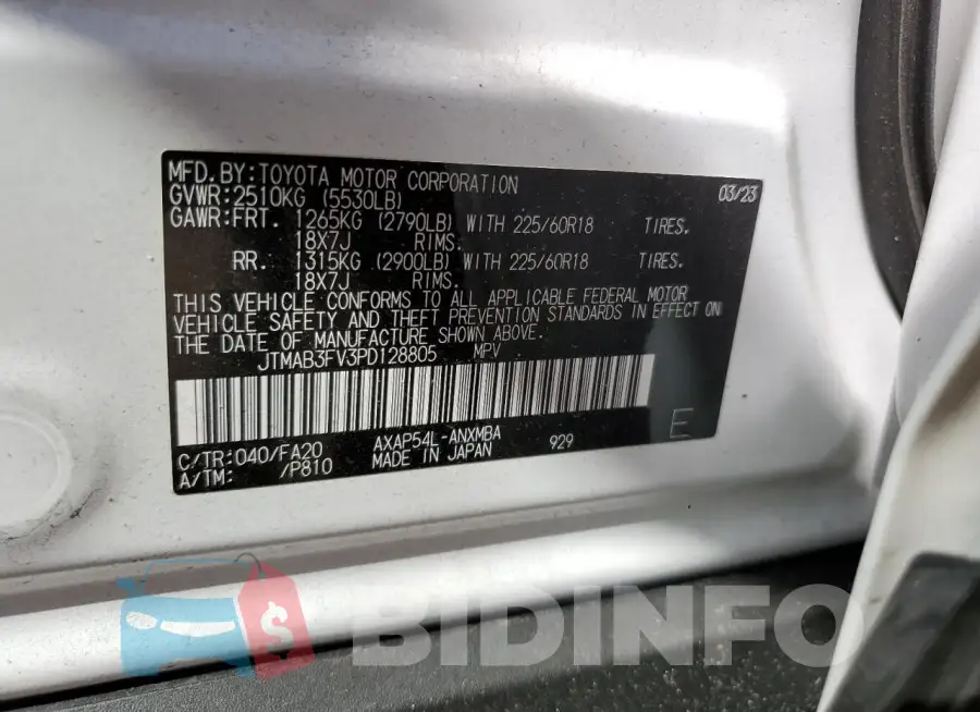 JTMAB3FV3PD128805 Photo# 13