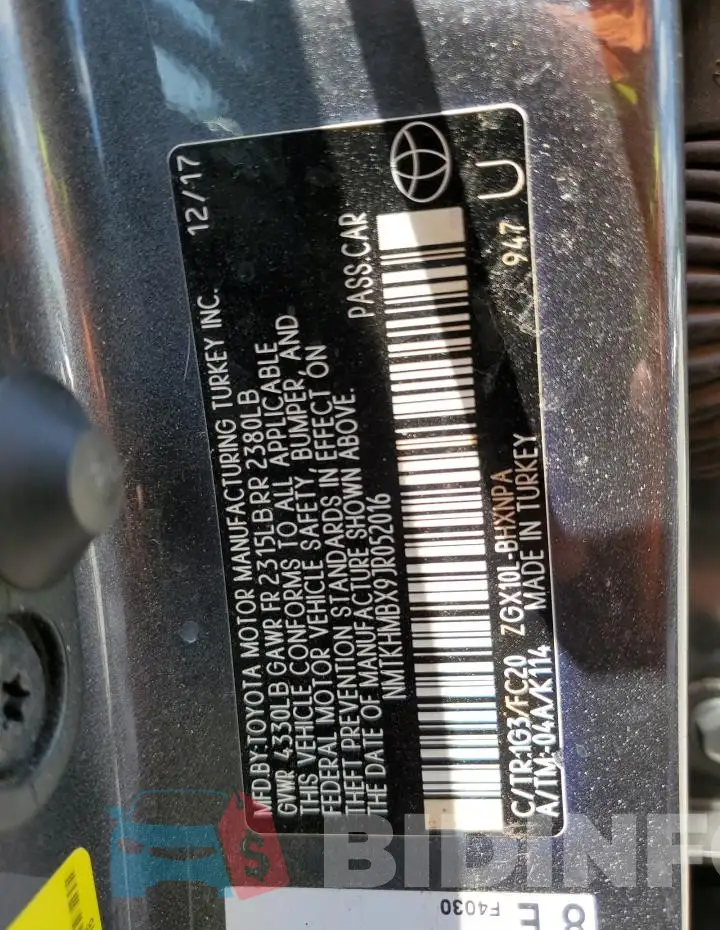 NMTKHMBX9JR052016 Photo# 13