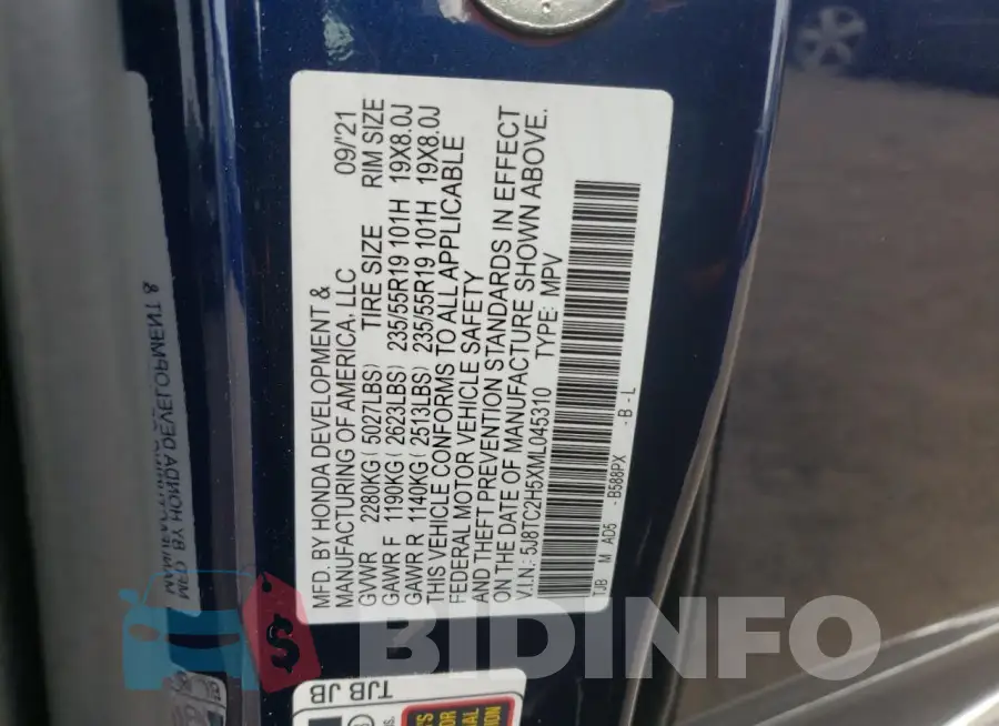 5J8TC2H5XML045310 Photo# 13
