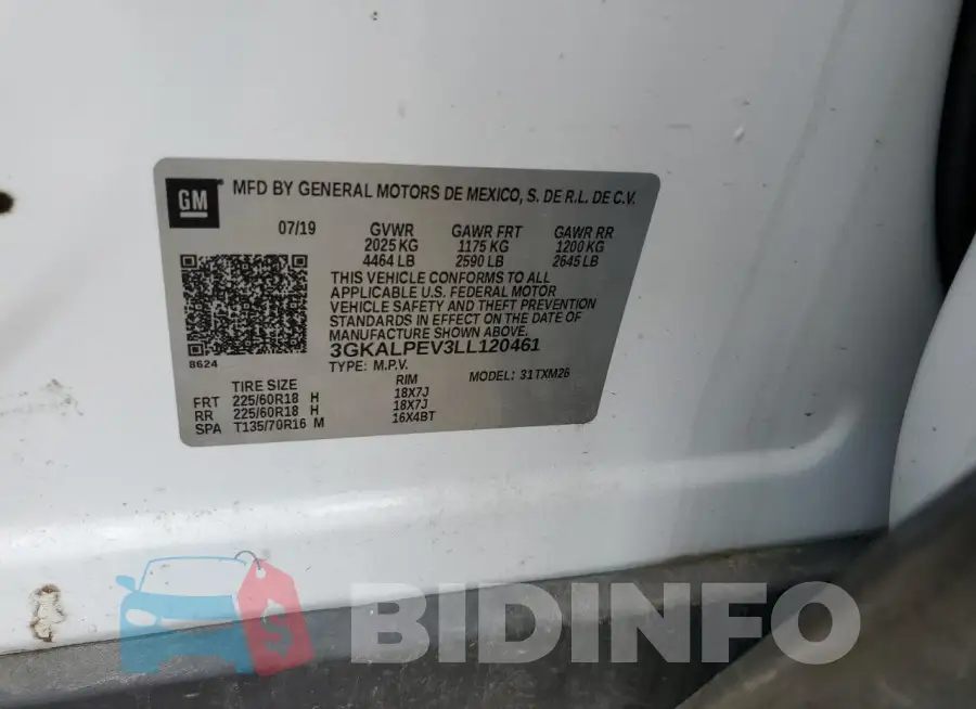 3GKALPEV3LL120461 Photo# 13