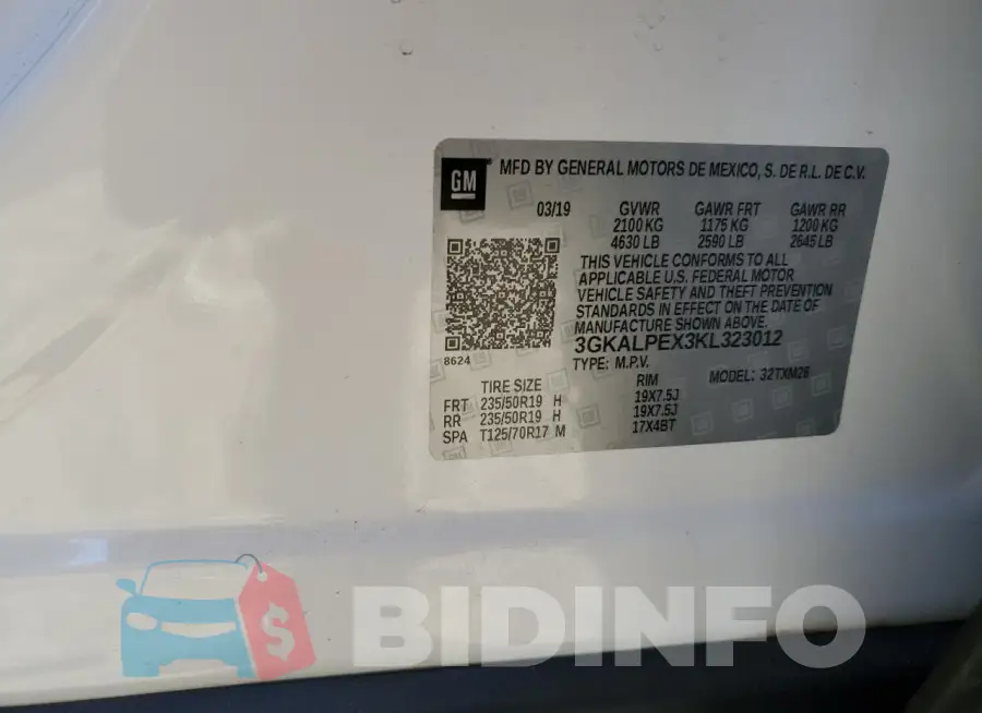 3GKALPEX3KL323012 Photo# 12