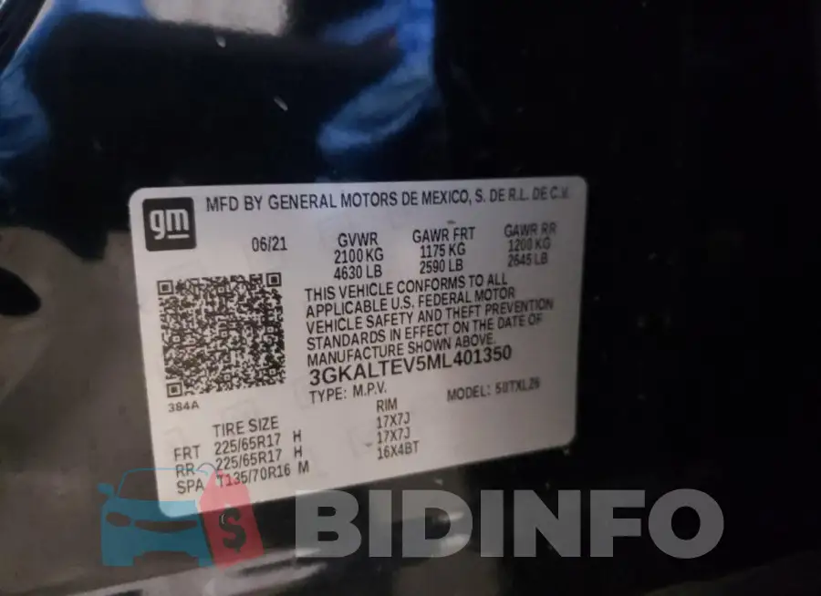 3GKALTEV5ML401350 Photo# 13