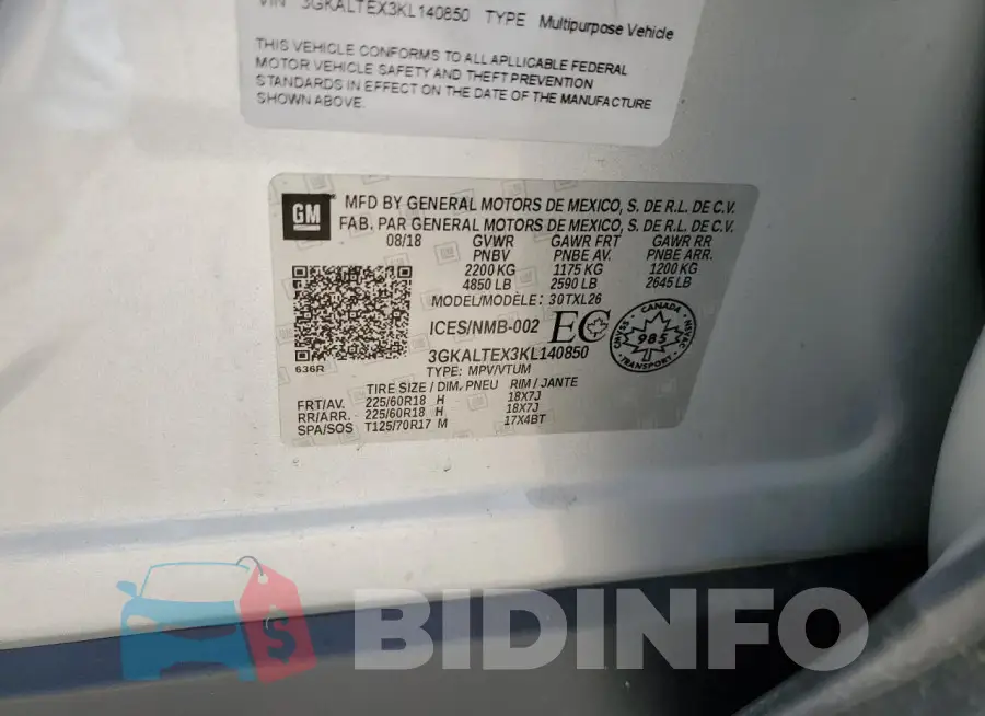 3GKALTEX3KL140850 Photo# 14