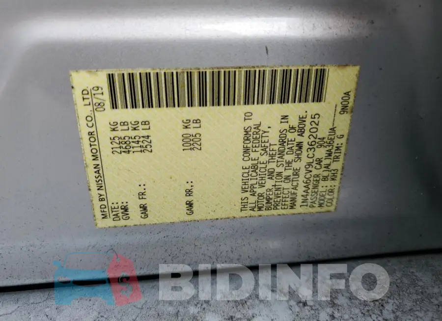 1N4AA6CV9LC362025 Photo# 12