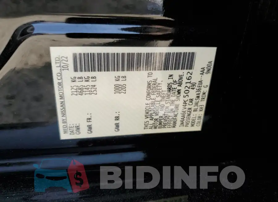 1N4AA6EV4PC502162 Photo# 12