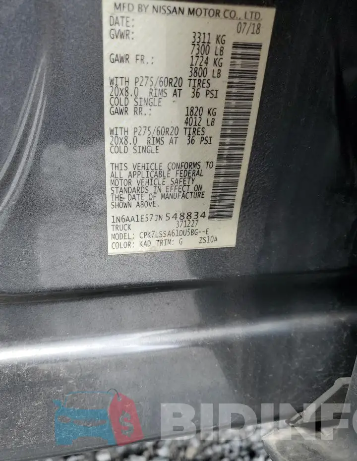 1N6AA1E57JN548834 Photo# 12