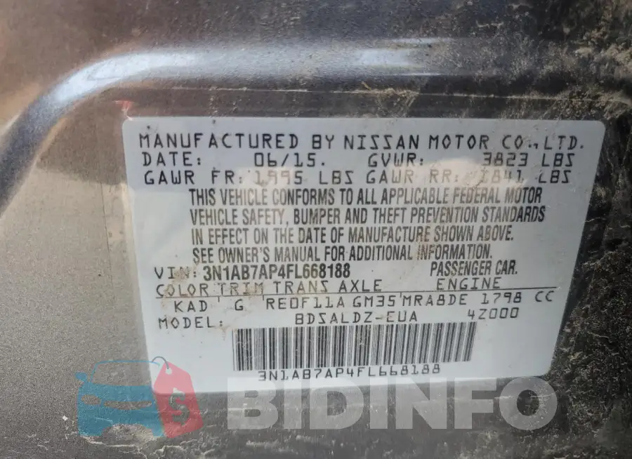 3N1AB7AP4FL668188 Photo# 12