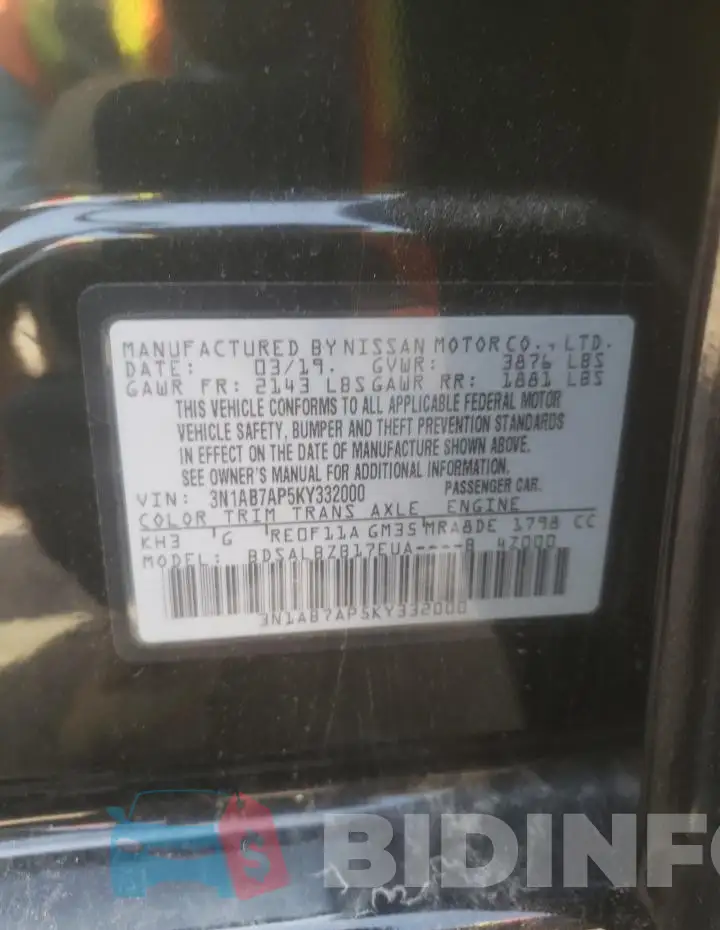 3N1AB7AP5KY332000 Photo# 12