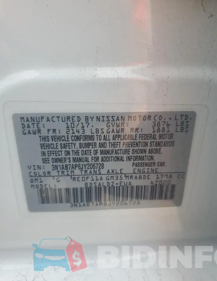 3N1AB7AP8JY206728 Photo# 12