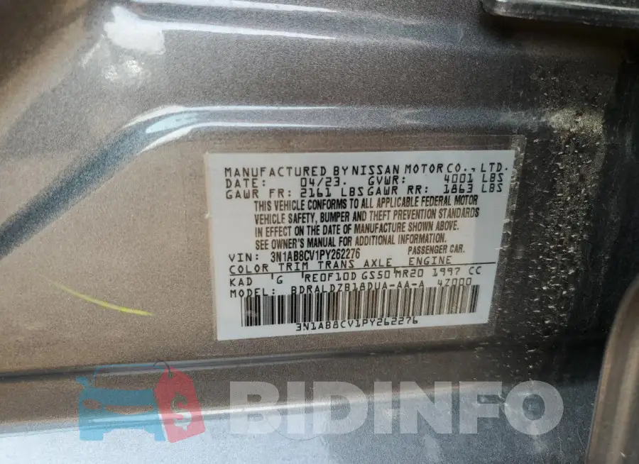 3N1AB8CV1PY262276 Photo# 12