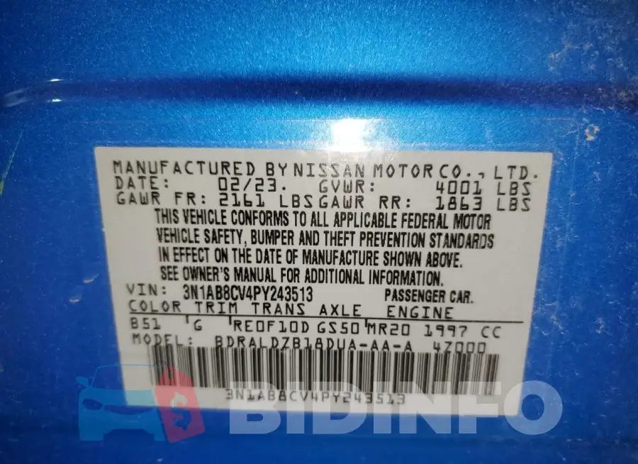 3N1AB8CV4PY243513 Photo# 12