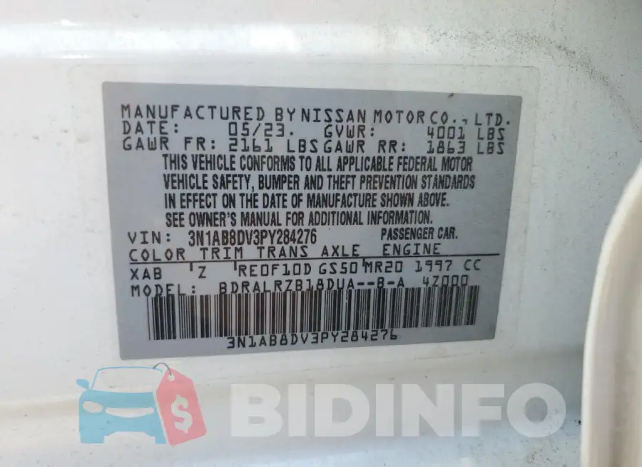 3N1AB8DV3PY284276 Photo# 12