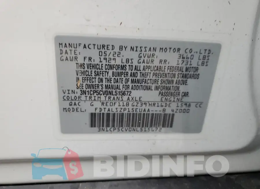 3N1CP5CV0NL515672 Photo# 13