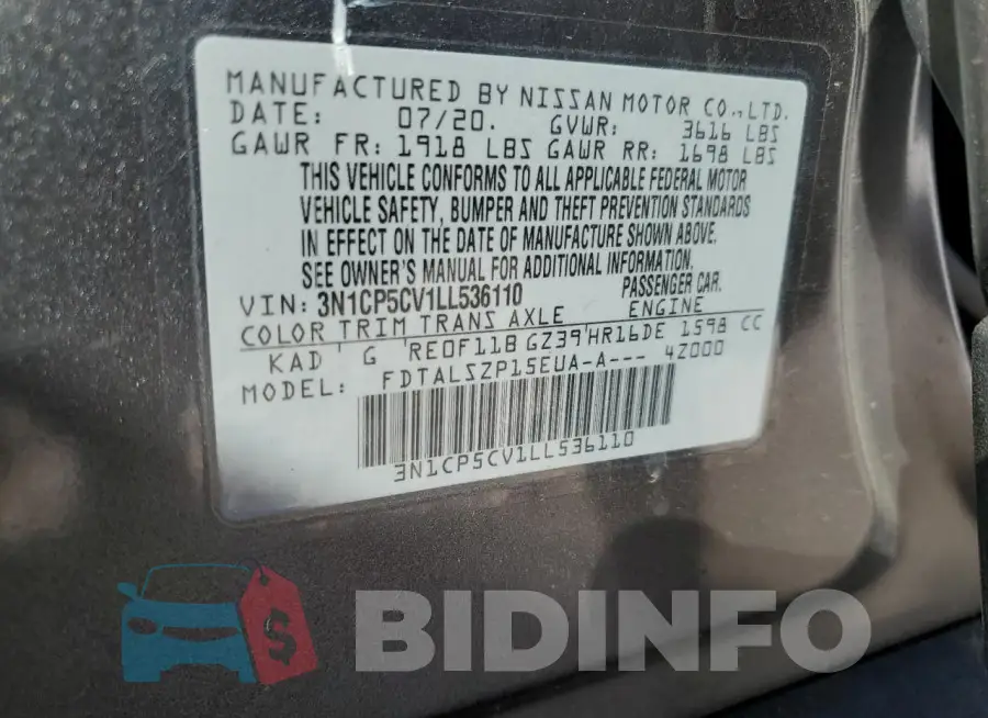 3N1CP5CV1LL536110 Photo# 13