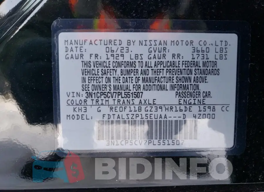 3N1CP5CV7PL551507 Photo# 12