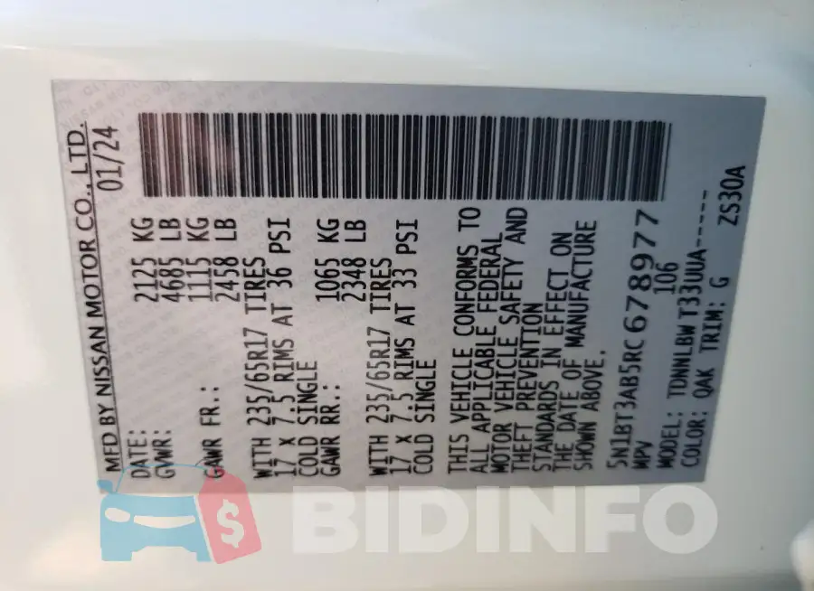 5N1BT3AB5RC678977 Photo# 12
