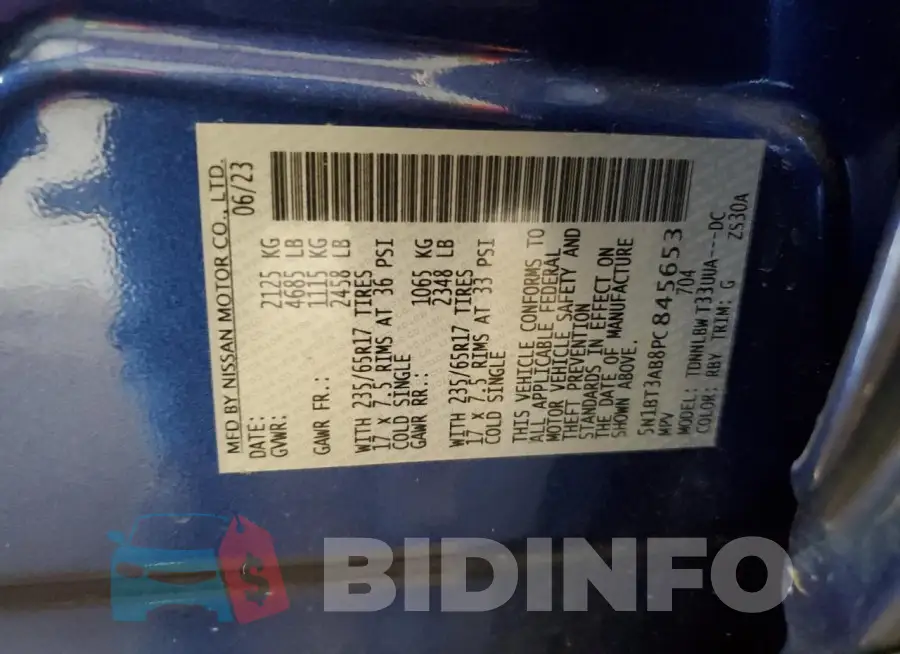 5N1BT3AB8PC845653 Photo# 14