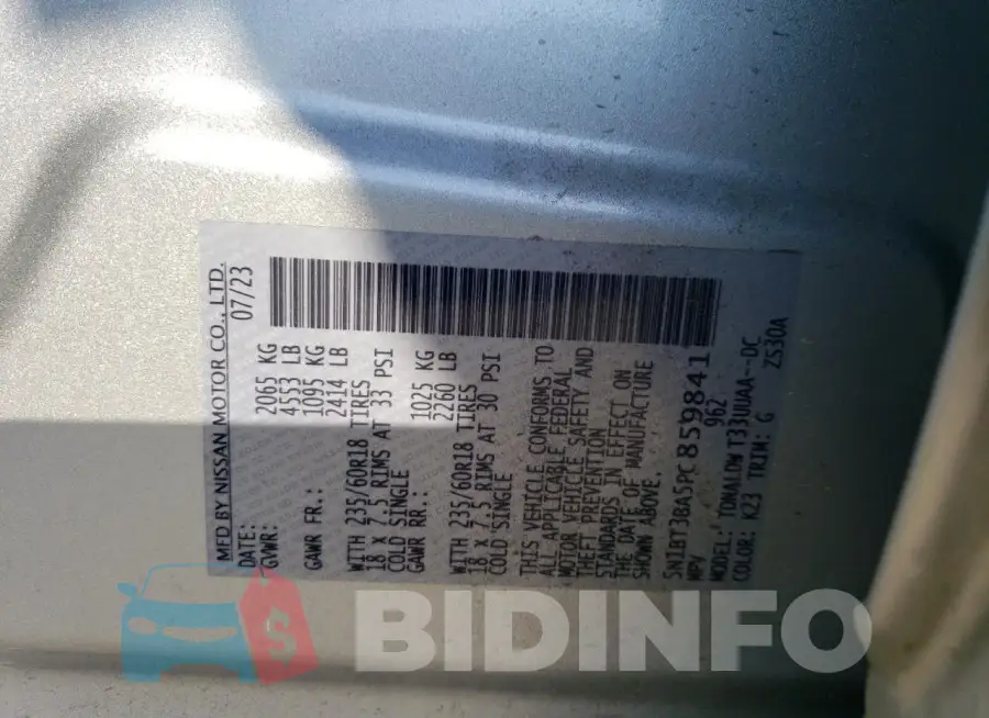 5N1BT3BA5PC859841 Photo# 14