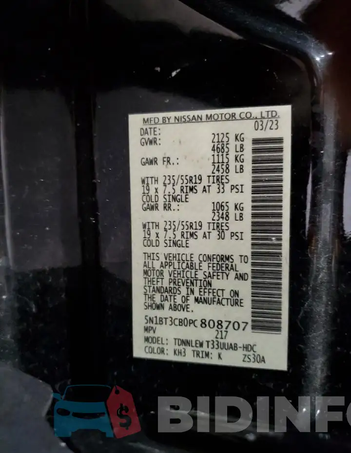 5N1BT3CB0PC808707 Photo# 14