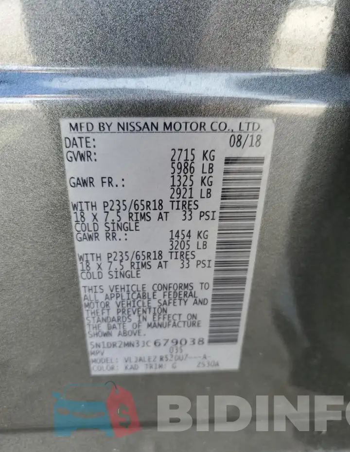 5N1DR2MN3JC679038 Photo# 13