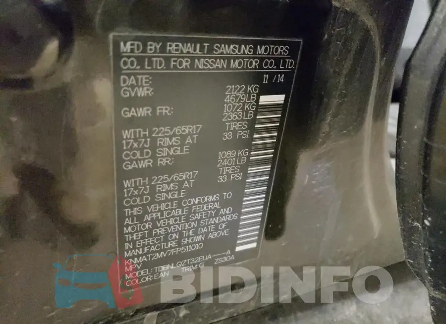 KNMAT2MV7FP511010 Photo# 13