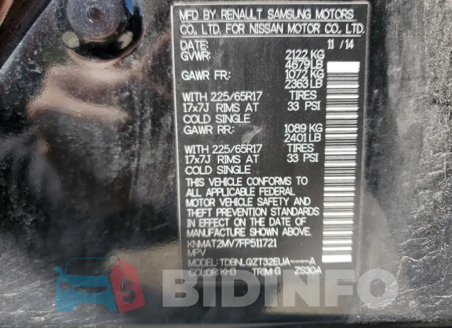 KNMAT2MV7FP511721 Photo# 13