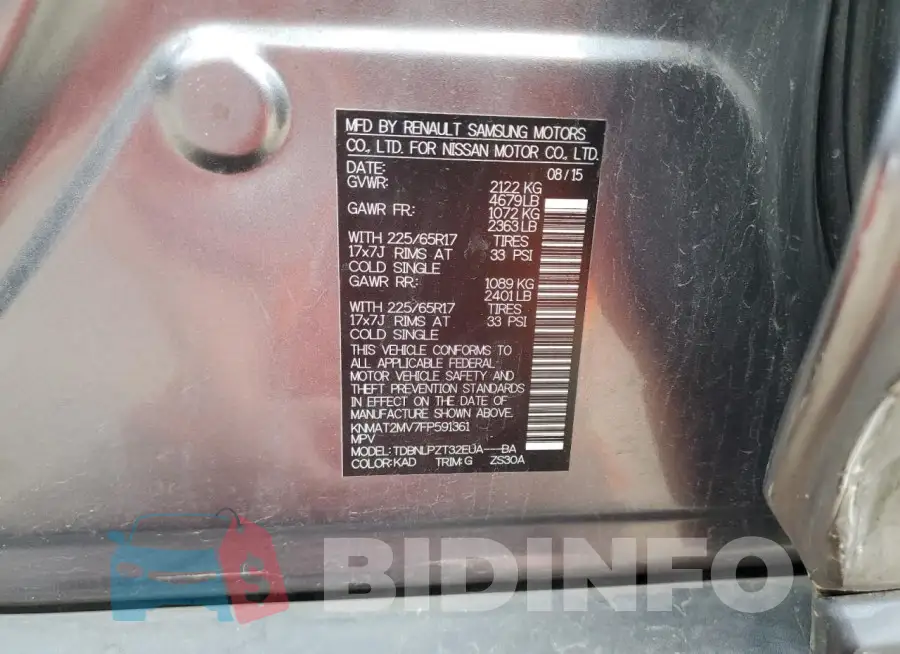 KNMAT2MV7FP591361 Photo# 12