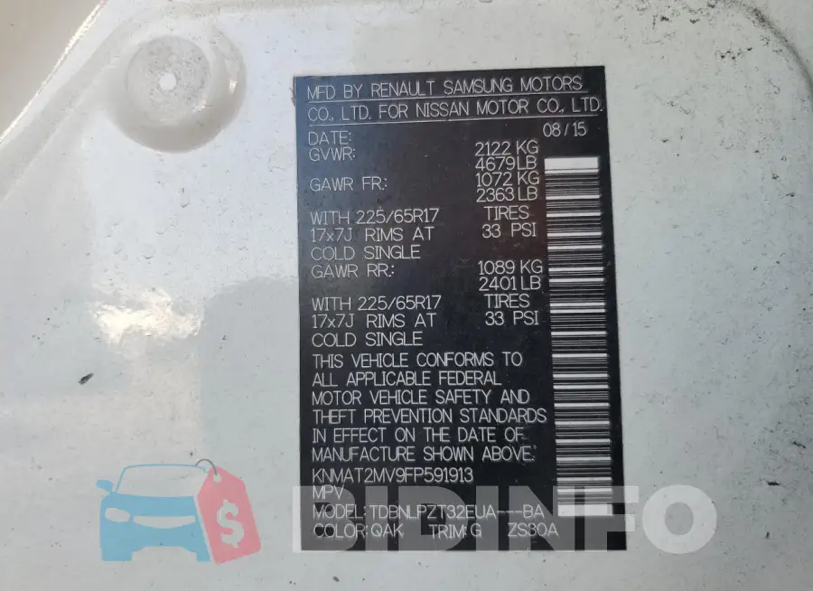 KNMAT2MV9FP591913 Photo# 14