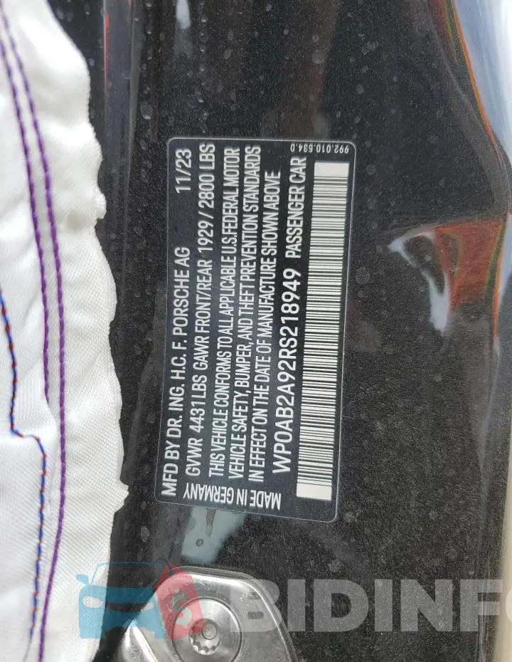 WP0AB2A92RS218949 Photo# 12