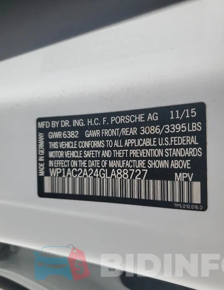 WP1AC2A24GLA88727 Photo# 13