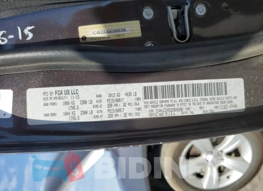 1C4NJCEA5GD609206 Photo# 13