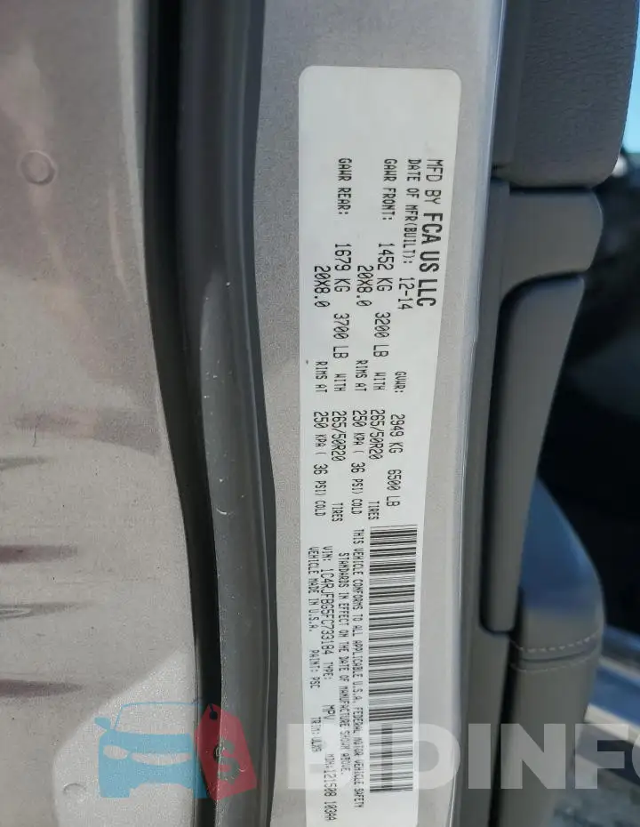 1C4RJFBG5FC733184 Photo# 13